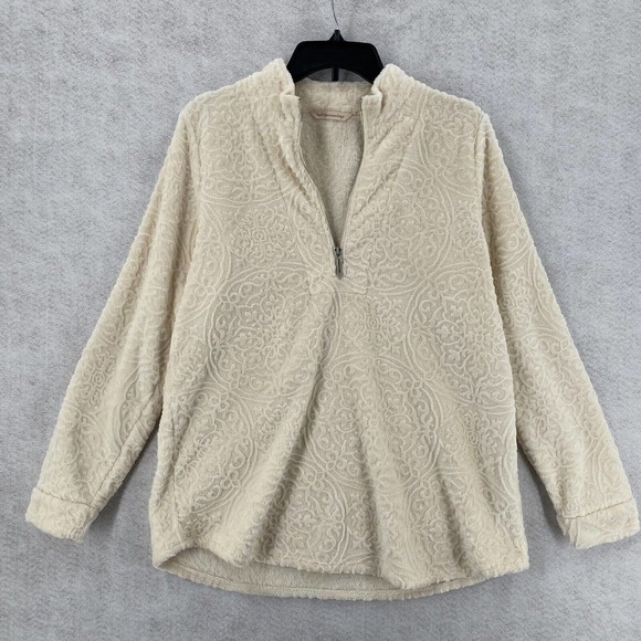 Gorgeous Soft Surroundings Pullover Sweater Top Womens MED Luxe Sherpa Stretch - Picture 1 of 14
